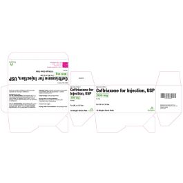 Ceftriaxone Injection (single-use vial) 500 MG